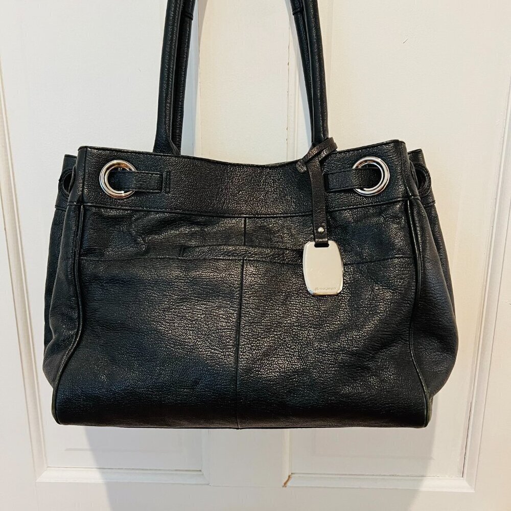 B. Makowsky black leather shoulder bag - Picture 3 of 16